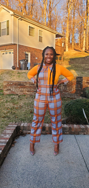 Jewel Plaid Jumpsuit